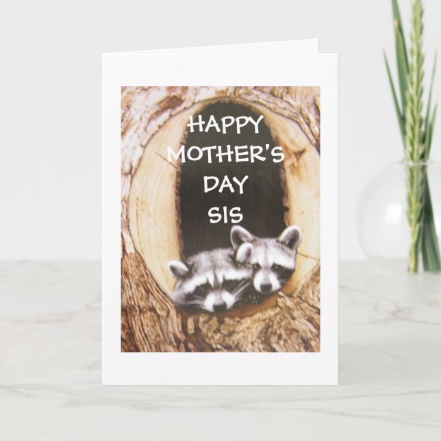 "HAPPY MOTHERS' DAY *SIS* HAPPY YOU ARE MY SISTER CARD (Front)