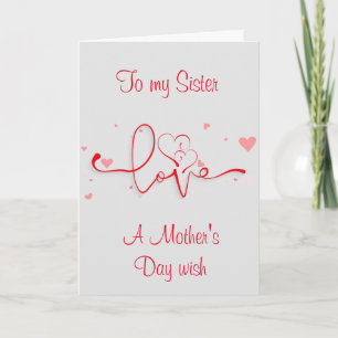 HAPPY MOTHER'S DAY **SISTER** MOTHER'S DAY CARD