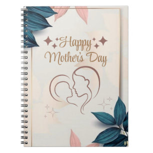 Happy Mother's Day Spiral Photo (80 Pages B&W) Notebook