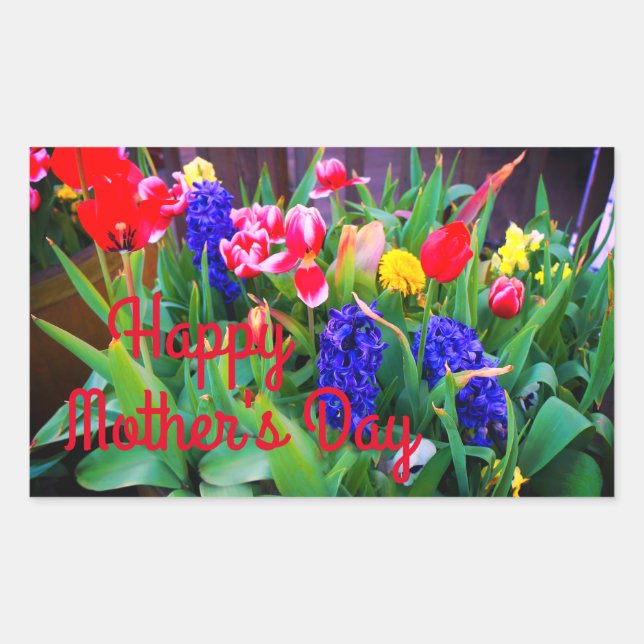 Happy Mother's Day Spring Flowers #3 Stickers (Front)