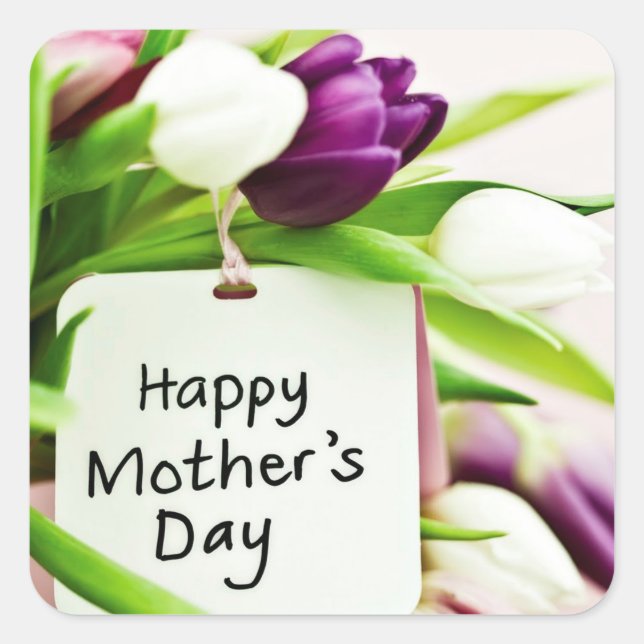 Happy Mother's Day Square Sticker (Front)
