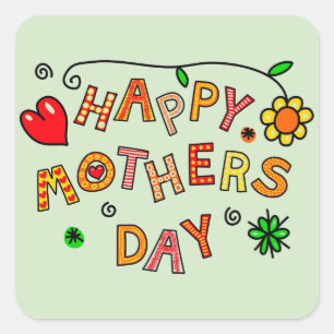 Happy Mother's Day Square Sticker