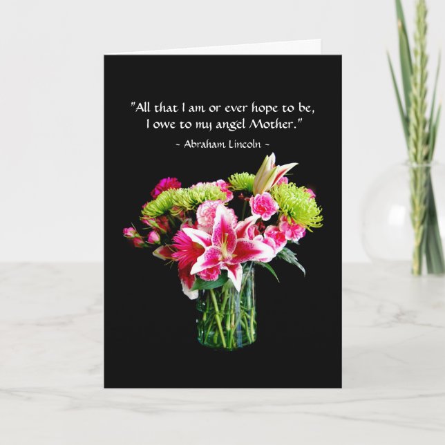 Happy Mother's Day, Stargazer Lily Bouquet Card (Front)