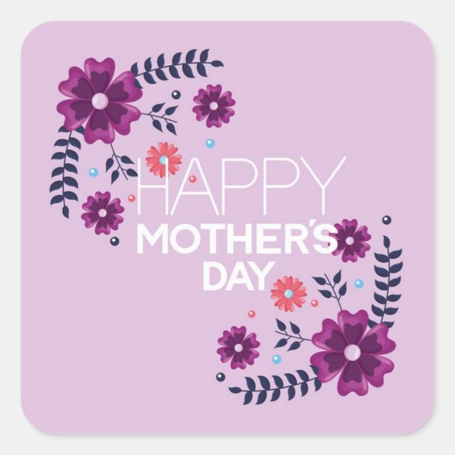 Happy Mothers Day Sticker (Front)