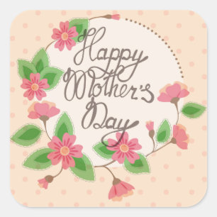 Happy Mother's day sticker vintage