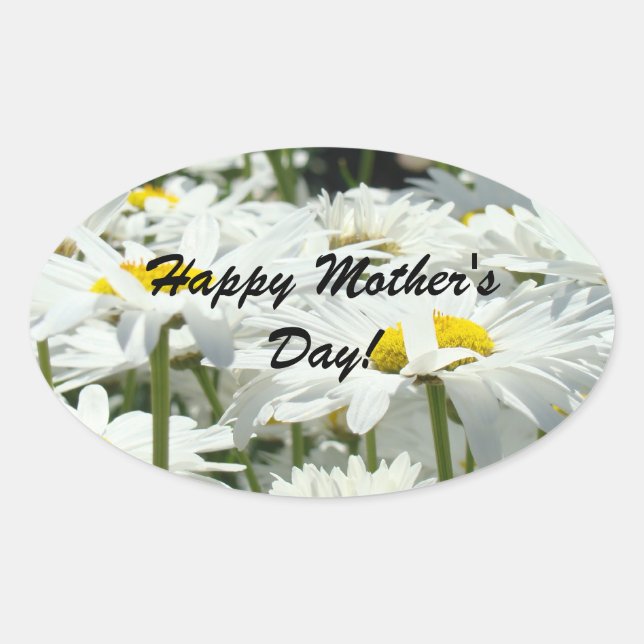 Happy Mothers Day! stickers Daisy Flowers floral (Front)