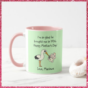 Happy Mother's Day Stork and Baby Mug