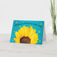 Happy Mother's Day Sunflower on Blue