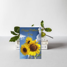 Happy Mother's Day Sunflower Trio Quote Holiday Card