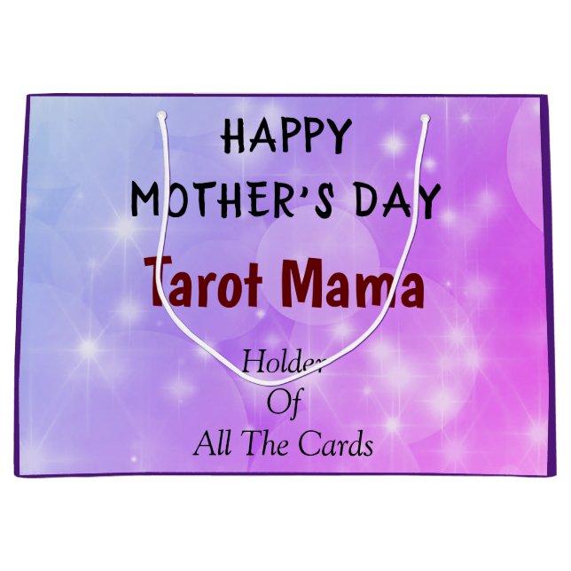 Happy Mother's Day Tarot Mama design Large Gift Bag (Front)