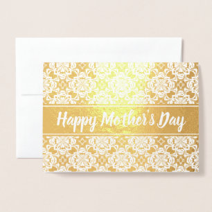 Happy Mother's Day Text Template Elegant Gold