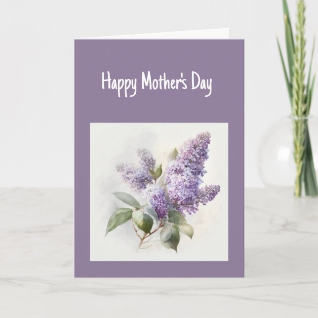 Happy Mother's Day Thank & Love You Lilac Card (Front)