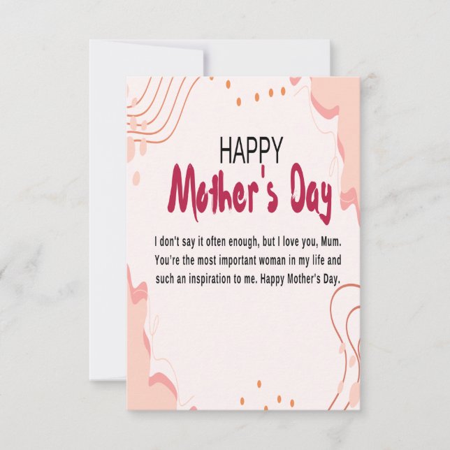 happy mother's day thank you card (Front)