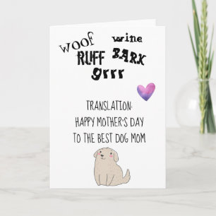 Happy Mother's Day to Best Dog Mum From Dog Card