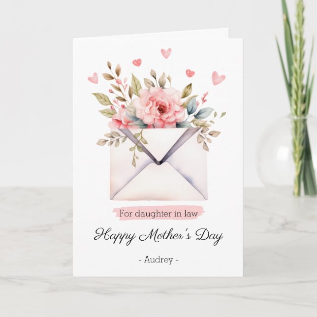 Happy Mothers Day to Daughter in law Card (Front)
