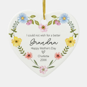 Happy Mother's Day to Grandma Ceramic Tree Decoration