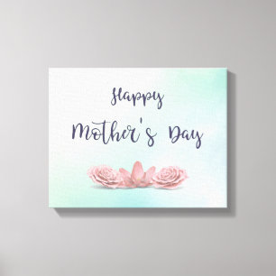 Happy Mother's Day to Mum with Flower Canvas Print
