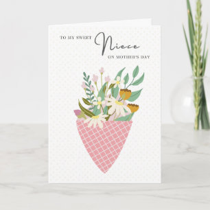Happy Mothers Day To My Niece Mother's Day Bouquet Card