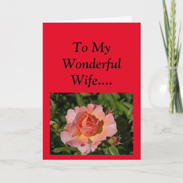 Happy Mother's Day to My Wife! Card (Front)