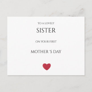 happy mother's day to sister holiday postcard