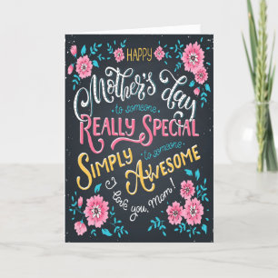 Happy Mother's Day   to Special and Awesome Mum Holiday Card