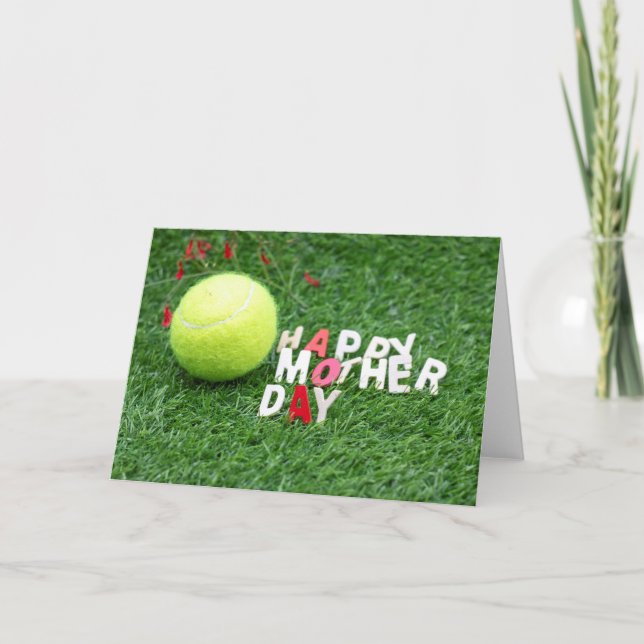 Happy Mother's day to Tennis player Card (Front)