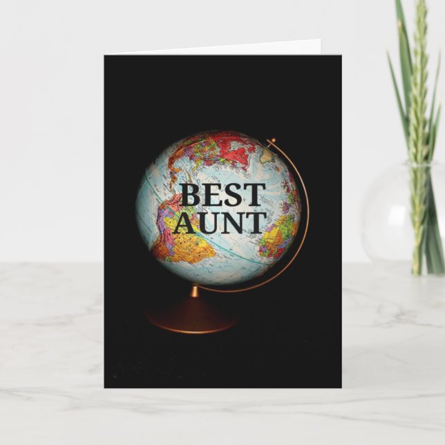 "Happy Mother's Day To The Best Aunt On Earth" car Card (Front)
