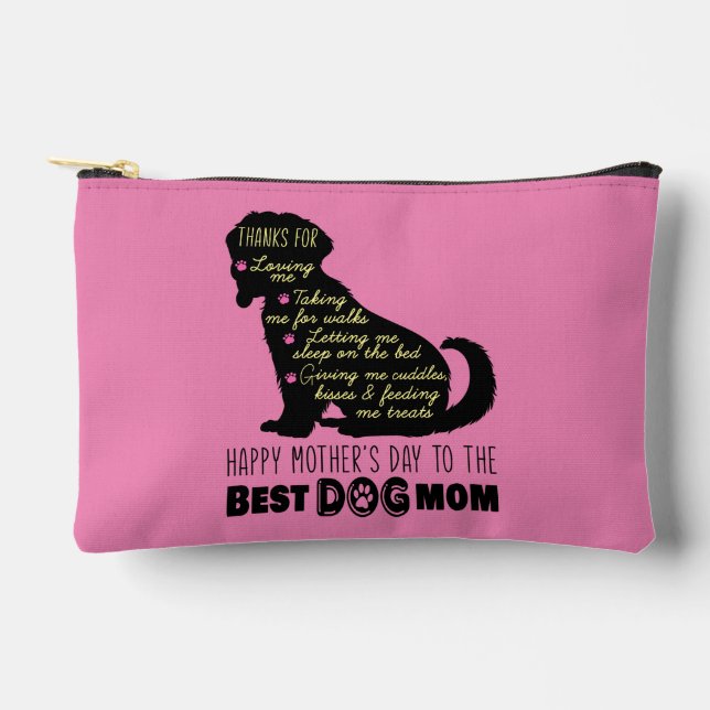 Happy Mother's Day To The Best Dog Mum Accessory Pouch (Front)