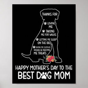 Happy Mother's Day To The Best Dog Mum Mothers Day Poster