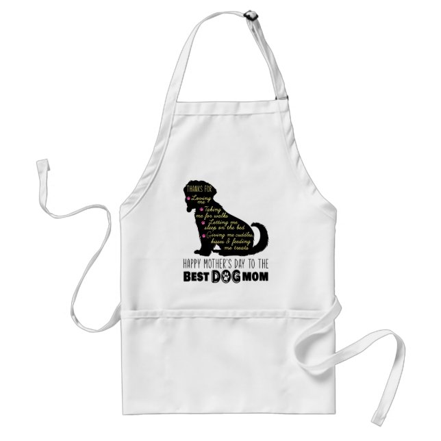 Happy Mother's Day To The Best Dog Mum Standard Apron (Front)