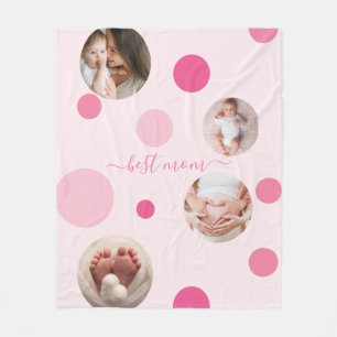Happy Mother's Day to The Best Mom Photo Fleece Blanket
