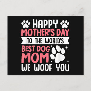 Happy Mother's Day To The World Best Dog Mum Enclosure Card