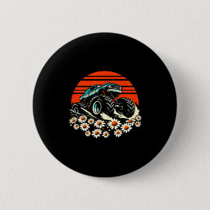 Happy mother's day toddler daisy monster truck kid 6 cm round badge