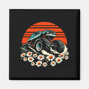 Happy mother's day toddler daisy monster truck kid magnet