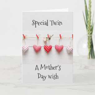 HAPPY MOTHER'S DAY **TWIN**  MOTHER'S DAY CARD