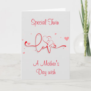 HAPPY MOTHER'S DAY **TWIN**  MOTHER'S DAY CARD