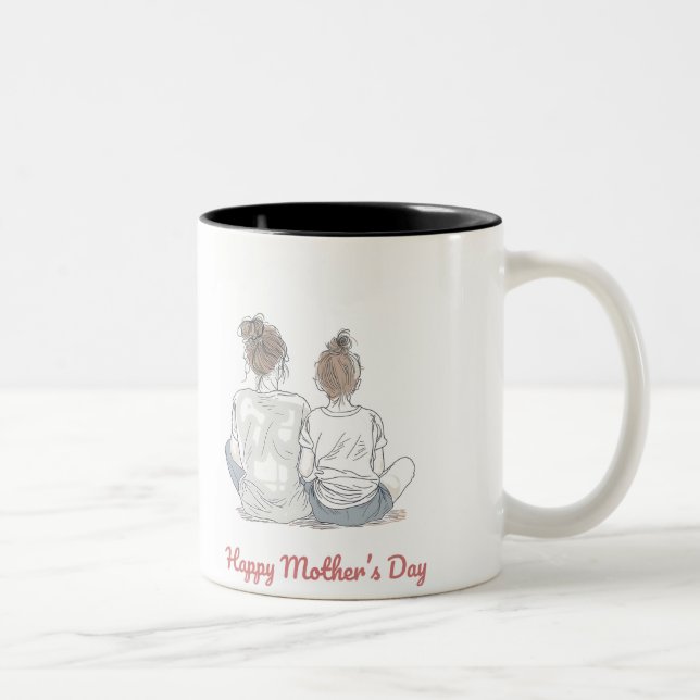 Happy Mother's Day Two-Tone Coffee Mug (Right)