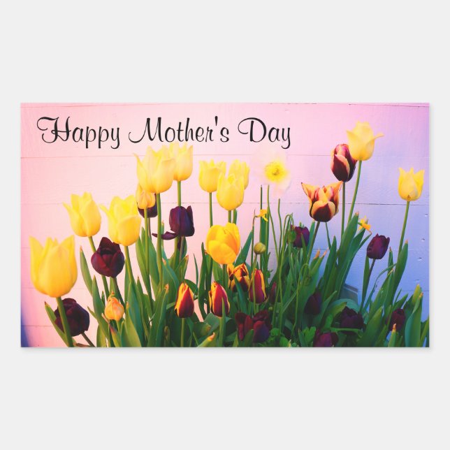 Happy Mother's Day Various Tulips #1 Stickers (Front)