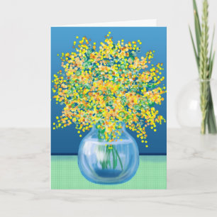 Happy Mothers Day vase of flowers Card