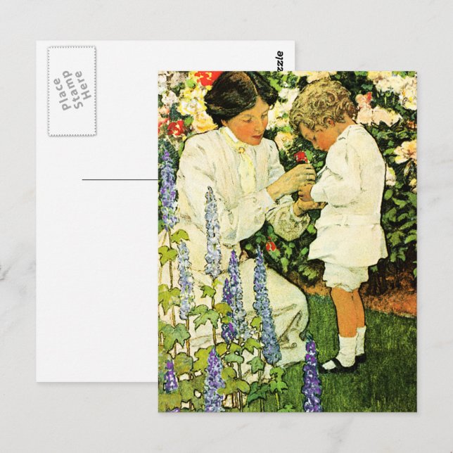 Happy Mother's Day Vintage Art Postcards (Front/Back)
