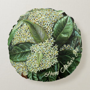 Happy Mother's Day Vintage Floral   Round Cushion