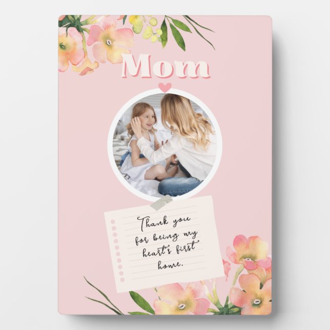 Happy Mothers Day Vintage Love You Mum Plaque (Front)