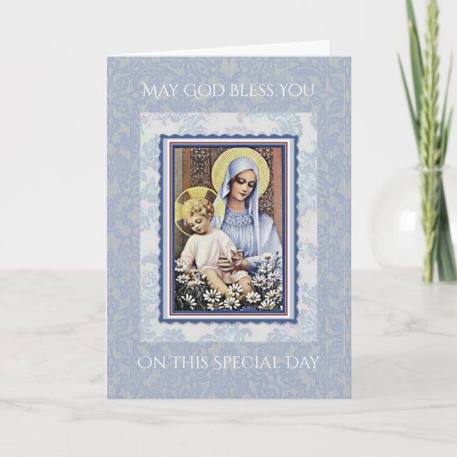 HAPPY MOTHER'S DAY VIRGIN MARY RELIGIOUS CARD (Front)