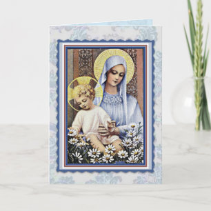 HAPPY MOTHER'S DAY VIRGIN MARY RELIGIOUS CARD