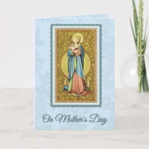 HAPPY MOTHER'S DAY VIRGIN MARY RELIGIOUS CARD