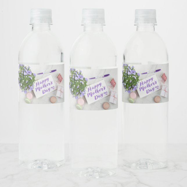 HAPPY MOTHER'S DAY  WATER BOTTLE LABEL (Bottles)