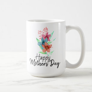 Happy Mother's Day Watercolor Floral Coffee Mug