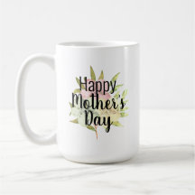 Happy Mother's Day Watercolor Floral Quote