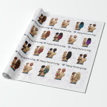 Happy Mother's Day Watercolor Mum Wrapping Paper