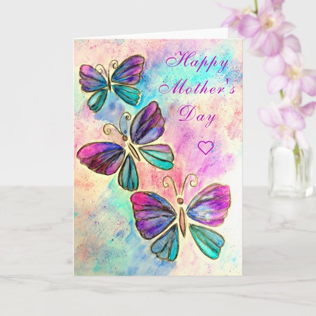 Happy Mother's Day - Watercolor Painting Card (Orchid)